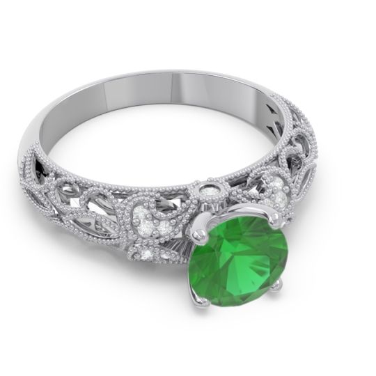 Classic Milgrain Pave Pravaha Ring