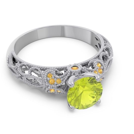 Classic Milgrain Pave Pravaha Ring