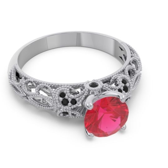 Classic Milgrain Pave Pravaha Ring