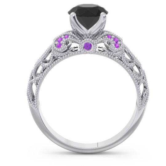 Classic Milgrain Pave Pravaha Ring