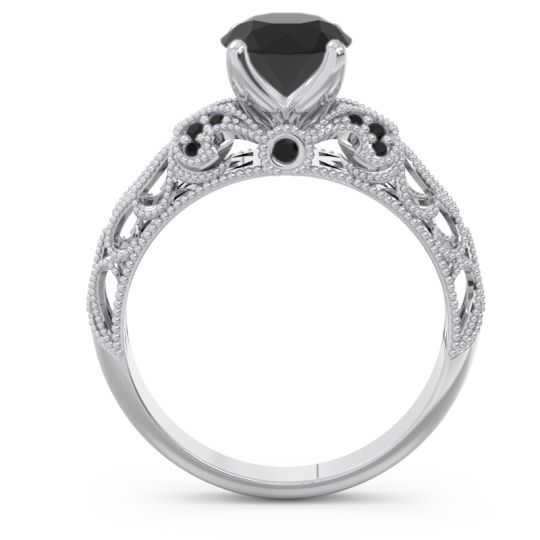 Classic Milgrain Pave Pravaha Ring