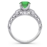 Classic Milgrain Pave Pravaha Ring