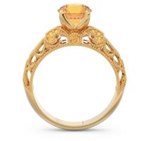 Classic Milgrain Pave Pravaha Ring