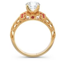 Classic Milgrain Pave Pravaha Ring