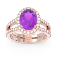 Halo Pave Oval Palya Ring
