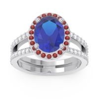 Halo Pave Oval Palya Ring