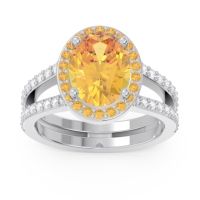 Halo Pave Oval Palya Ring