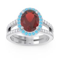 Halo Pave Oval Palya Ring