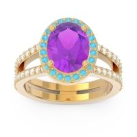 Halo Pave Oval Palya Ring