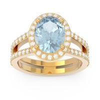 Halo Pave Oval Palya Ring
