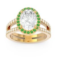 Halo Pave Oval Palya Ring