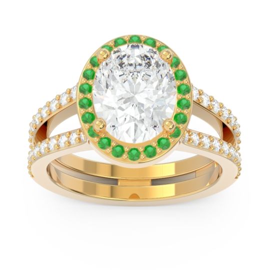 Halo Pave Oval Palya Ring