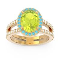 Halo Pave Oval Palya Ring