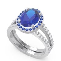 Halo Pave Oval Palya Ring