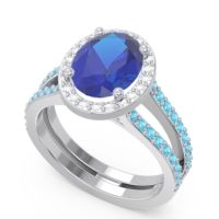 Halo Pave Oval Palya Ring