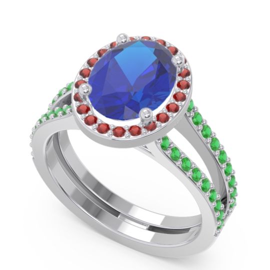 Halo Pave Oval Palya Ring