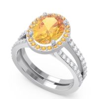 Halo Pave Oval Palya Ring