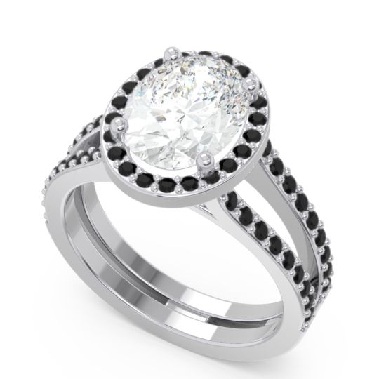 Halo Pave Oval Palya Ring