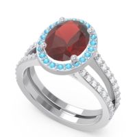 Halo Pave Oval Palya Ring