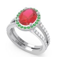 Halo Pave Oval Palya Ring
