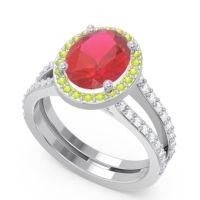 Halo Pave Oval Palya Ring