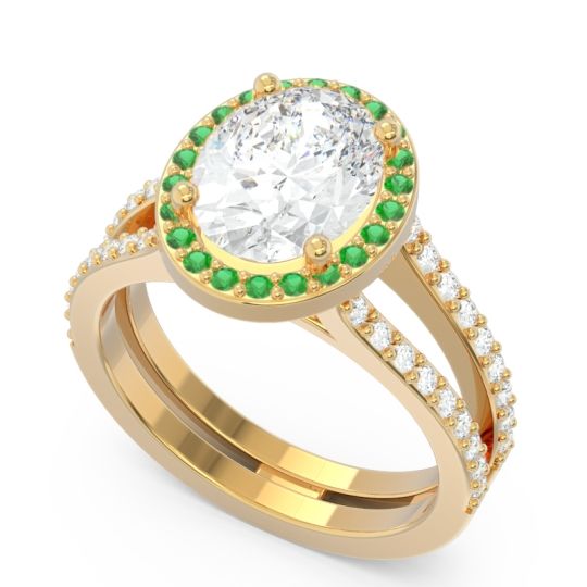 Halo Pave Oval Palya Ring
