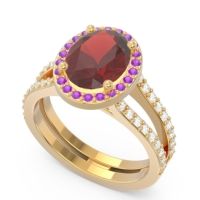 Halo Pave Oval Palya Ring