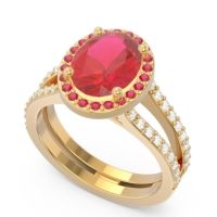 Halo Pave Oval Palya Ring