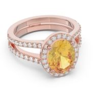 Halo Pave Oval Palya Ring