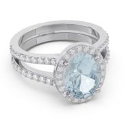 Halo Pave Oval Palya Ring