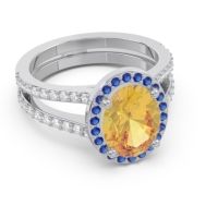 Halo Pave Oval Palya Ring