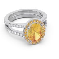Halo Pave Oval Palya Ring