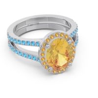Halo Pave Oval Palya Ring