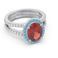Halo Pave Oval Palya Ring