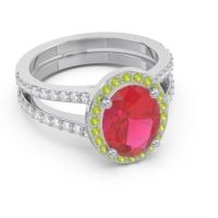 Halo Pave Oval Palya Ring