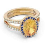 Halo Pave Oval Palya Ring