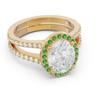 Halo Pave Oval Palya Ring