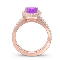 Halo Pave Oval Palya Ring