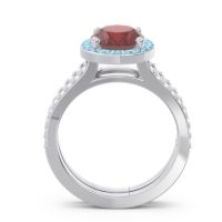 Halo Pave Oval Palya Ring