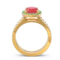 Halo Pave Oval Palya Ring