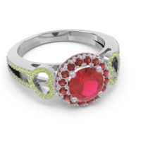 Halo Pave Rati Ring
