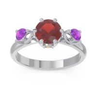 Three Stone Pear Taraggana Ring