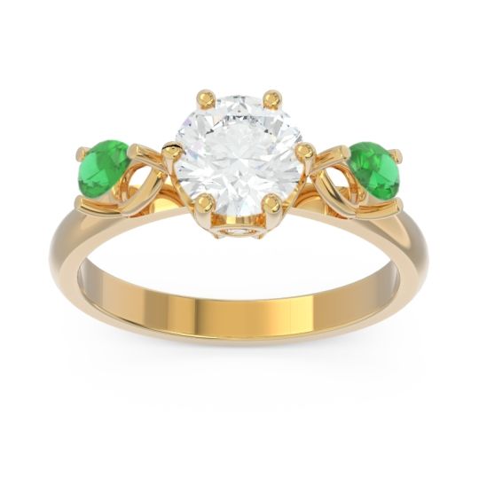 Three Stone Pear Taraggana Ring