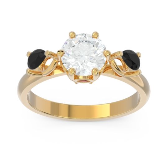 Three Stone Pear Taraggana Ring