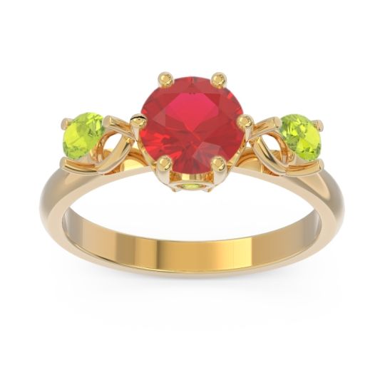 Three Stone Pear Taraggana Ring
