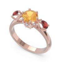 Three Stone Pear Taraggana Ring