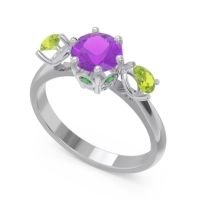 Three Stone Pear Taraggana Ring