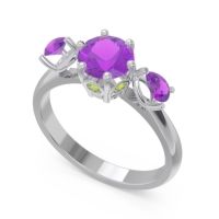 Three Stone Pear Taraggana Ring