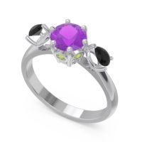 Three Stone Pear Taraggana Ring