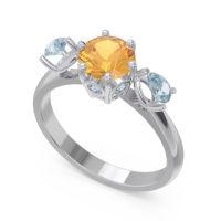 Three Stone Pear Taraggana Ring